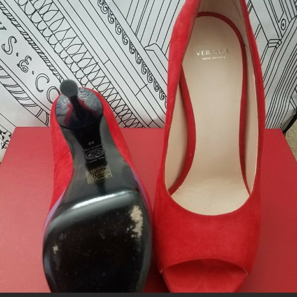 Versace peep toe Shoes/Heels π₯π₯π₯ - Picture 3 of 4